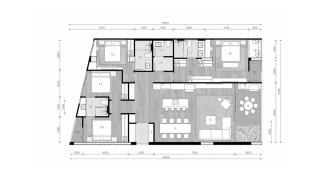 Penthouse floor plan, 4 bedrooms in The Petit Tycoon No. 11015