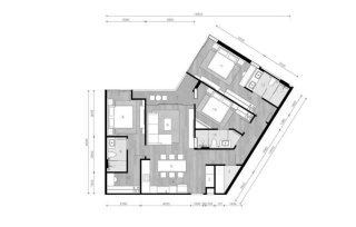 Apartment floor plan, 3 bedrooms in The Petit Tycoon No. 11010